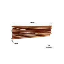 Estacas de Bambu para Fixar Gramas: 100 Unidades de 28cm por 6mm - NC Caieiras