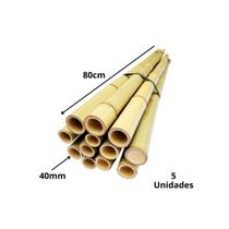 Estacas de Bambu para Tutor de Plantas: 80cm x 40mm - 5un
