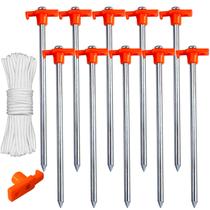Estacas de barraca de acampamento ABCCANOPY, pacote com 10 unidades (laranja)