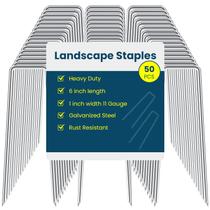 Estacas de barraca de metal galvanizado Garden Staples Sweecomb de 6 cm (50)