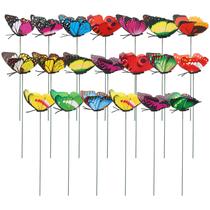 Estacas de borboleta decorativas MECCANIXITY 30 unidades de PVC de 7 cm Estacas de borboleta decorativas MECCANIXITY 30 unidades de PVC de 7 cm