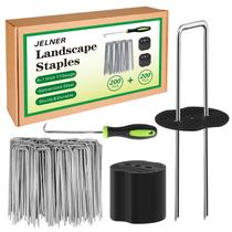 Estacas de jardim JELNER, 6 polegadas, calibre 11, galvanizadas, 200 unidades com juntas