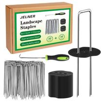 Estacas de jardim JELNER, 6 polegadas, calibre 11, galvanizadas, 50 unidades com juntas