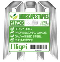 Estacas de Jardim Oligei Pacote com 24 Unidades de Aço Galvanizado 13 cm Estacas de Jardim Oligei Pacote com 24 Unidades de Aço Galvanizado 13 cm