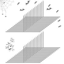 Estacas de metal de Halloween ZYP, 15 peças em forma de T, 23 x 10 cm, prata