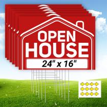 Estacas de metal impermeáveis ComboJoy 24"x16" Open House Signs