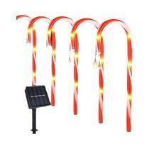 Estacas De Natal Em Forma De Bastão De Açúcar 5 Em 1 Para Decoração De Jardim, Quintal E Entrada De