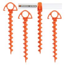 Estacas de Solo Laranja Pequenas 24 cm Pacote com 4 e Pegador em T Estacas de Solo Laranja Pequenas 24 cm Pacote com 4 e Pegador em T