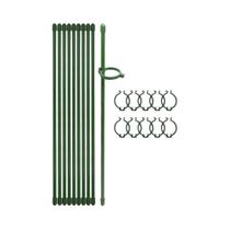 Estacas De Suporte Para Plantas Ajustáveis De 12 Polegadas, 10 Peças, Anel De Retenção Verde Para
