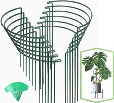 Estacas de suporte para plantas Joyhalo 40 cm com 15 amarras de torção Estacas de suporte para plantas Joyhalo 40 cm com 15 amarras de torção