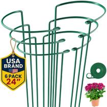Estacas de suporte para plantas K-Brands 61 cm, kit com 6 unidades e amarração