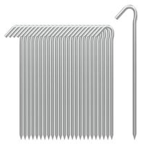 Estacas de tenda AAGUT, ganchos de aço galvanizado de 22 cm, pacote com 25 Estacas de tenda AAGUT, ganchos de aço galvanizado de 22 cm, pacote com 25