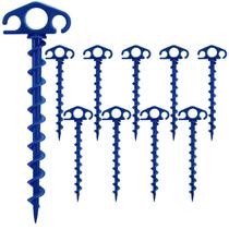Estacas de tenda COBARYEN, 24 cm, âncoras de terra em espiral, pacote com 10 Estacas de tenda COBARYEN, 24 cm, âncoras de terra em espiral, pacote com 10