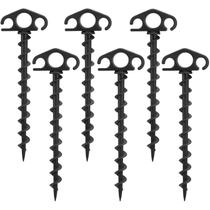 Estacas de tenda: Estacas de areia COBARYEN para tenda de praia, pacote com 6, 24 cm Estacas de tenda: Estacas de areia COBARYEN para tenda de praia, pacote com 6, 24 cm