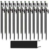 Estacas de tenda HOLANHING Heavy Duty em aço forjado de 16 polegadas (24 unidades)