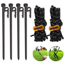 Estacas de Tienda NACETURE para Uso Rudo 30 cm Paquete de 4 con Cuerda para Campamento Estacas de Tienda NACETURE para Uso Rudo 30 cm Paquete de 4 con Cuerda para Campamento