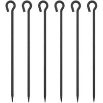Estacas de Varilla EUOKOK 24 cm con Lazo (Juego de 6) para Cuerda de 30 mm
