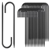 Estacas de Varilla MSWY Paquete de 30, 30 cm, Acero Galvanizado con Gancho en J