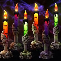 Estacas de vela de Halloween ROVLET, pacote com 6, impermeáveis