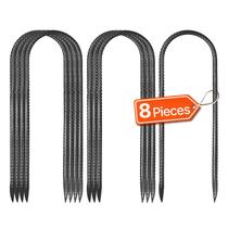 Estacas de vergalhão VEVOR Heavy-Duty em aço galvanizado de 0,32 cm de diâmetro Estacas de vergalhão VEVOR Heavy-Duty em aço galvanizado de 0,32 cm de diâmetro
