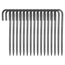 Estacas de vergalhão VEVOR, pacote com 16, 40 cm, aço galvanizado pesado Estacas de vergalhão VEVOR, pacote com 16, 40 cm, aço galvanizado pesado