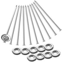 Estacas para Alfombra de Patio TINSKY de Acero Inoxidable 10 Sets (6 cm) para Jardín