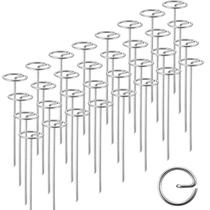 Estacas para jardim SUMGROW, 120 unidades, 15 cm, aço galvanizado Estacas para jardim SUMGROW, 120 unidades, 15 cm, aço galvanizado