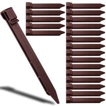 Estacas para Jardín Aoipend Paquete de 30, 25 cm, Plástico Resistente Marrón