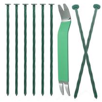 Estacas para Paisagismo Bakulyor 20 cm 6 Gauge Pacote com 100 Verde