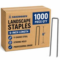 Estacas para paisagismo Sandbaggy 15 cm, aço 11 gauge, pacote com 1000