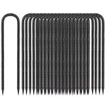 Estacas para Suelo QNLONG de Alta Resistencia 30 cm con Gancho en U Reforzadas 16 unidades Estacas para Suelo QNLONG de Alta Resistencia 30 cm con Gancho en U Reforzadas 16 unidades