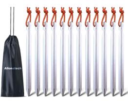 Estacas para Tienda All One Tech de Aluminio 7075, Paquete de 12, 18 cm de Largo