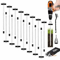 Estacas para tienda de campaña AujfW 10 piquetas hexagonales perforables 25 cm con herramienta hexagonal 15 piezas Estacas para tienda de campaña AujfW 10 piquetas hexagonales perforables 25 cm con herramienta hexagonal 15 piezas
