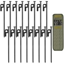 Estacas para Tienda DkOvn de 8 pulgadas, paquete de 16, Acero Forjado de Alta Resistencia con Bolsa Estacas para Tienda DkOvn de 8 pulgadas, paquete de 16, Acero Forjado de Alta Resistencia con Bolsa