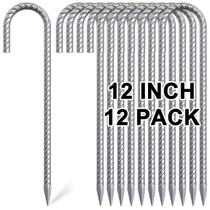 Estacas para Tienda OK5STAR de Barra Corrugada 30 cm Paquete de 12 Galvanizadas de Alta Resistencia