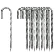 Estacas para tierra QNLONG de barra de acero galvanizada 30 cm anti-óxido 16 piezas Estacas para tierra QNLONG de barra de acero galvanizada 30 cm anti-óxido 16 piezas