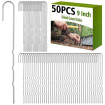 Estacas para Tierra Yaocom 50 Piezas 23 cm de Metal para Bordes de Cercas de Jardín