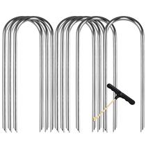 Estacas para Trampolín LOYUDEQIU de Acero Galvanizado Resistentes al Viento 25 cm 8 piezas