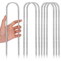 Estacas para varillas CEWOR galvanizadas en forma de U de 30 cm, paquete de 6