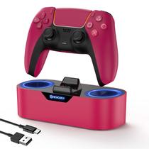 Estación Cargadora para Controlador PS5 NEWDERY Carga Rápida Roja