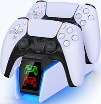 Estación de carga para controles PS5 DualSense con luz LED