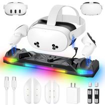 Estación de Carga Rápida Kinwin de 30W con Luz RGB para Meta Quest