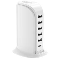 Estación de carga Upoy Torre Multi USB con 5 puertos USB + 1 Type C