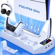 Estación de enfriamiento con cargador para controles para PS5 Slim Estación de enfriamiento con cargador para controles para PS5 Slim