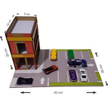 Estacionamento Conveniência Para Carrinhos Mdf Montado