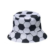 Estampa de bolas de futebol de anime Sun Bucket Hat para adultos Estampa de bolas de futebol de anime Sun Bucket Hat para adultos