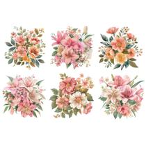 Estampa Fácil Fabricart - Bouquets Rosa