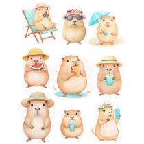 Estampa Fácil Fabricart - Capivaras Férias