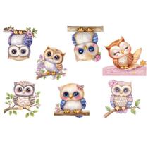 Estampa Fácil Fabricart - Corujas Fluffy Estampa Fácil Fabricart - Corujas Fluffy
