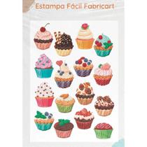 Estampa Fácil Fabricart - Cupcakes